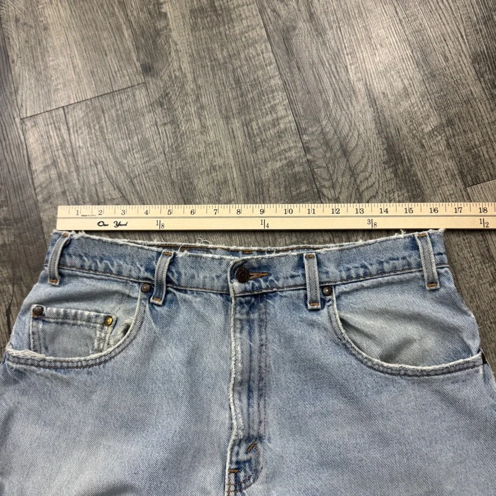 Vintage Levi's 545 Distressed Worn Faded Denim Loose Fit Jeans 32x31